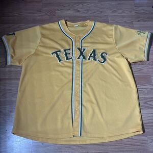 2023 Texas Rangers BU Baylor Bears Yellow & Green Theme Night Jersey Size XL